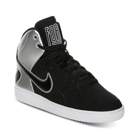 nike son of force damen silber|Nike Son of Force Mid Black Metallic Silver (Size 7) .